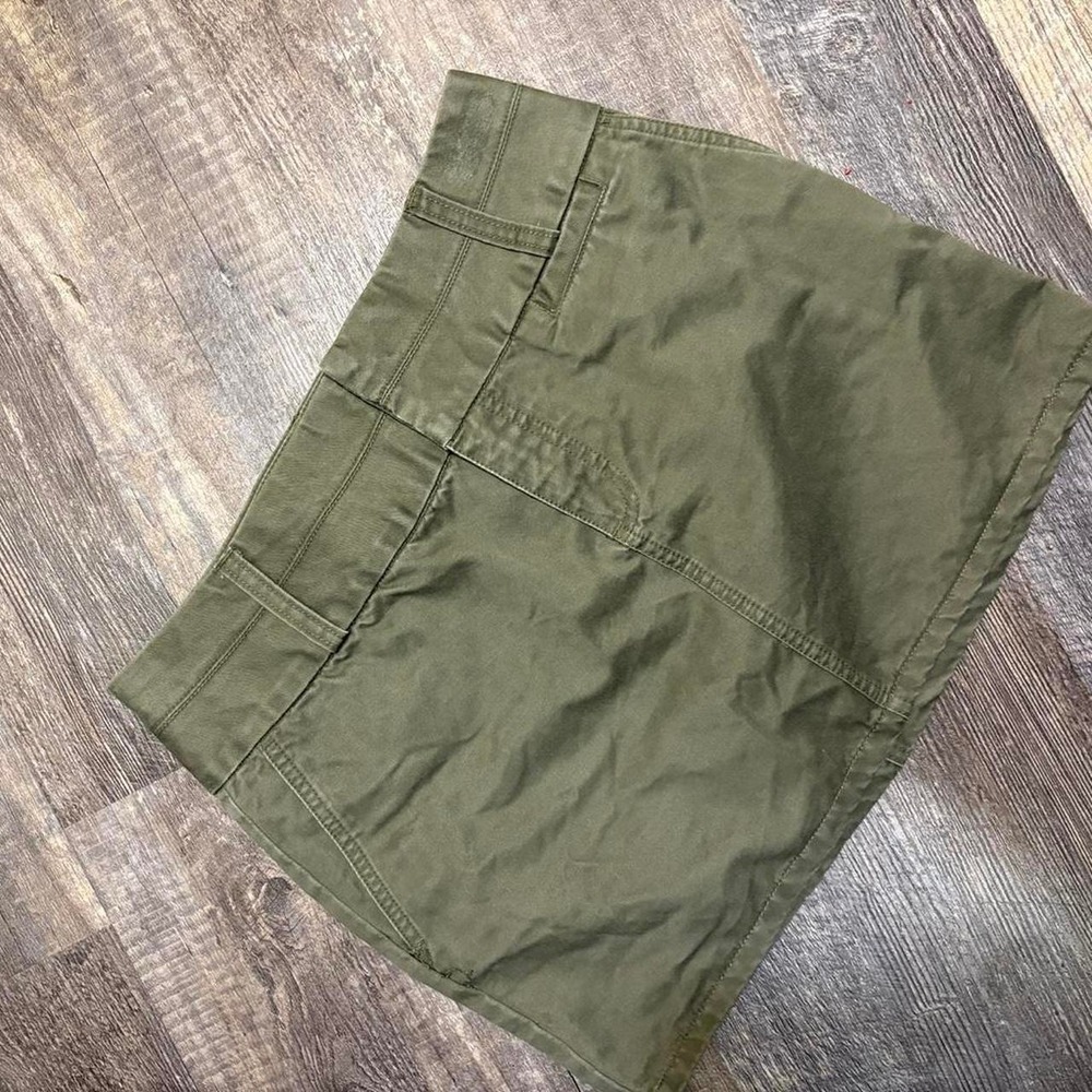 Y2K Old‎ Navy Olive Green Cargo Mini Skirt Size 2 Utility Military